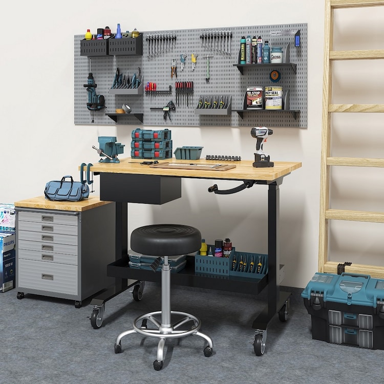 Hand Crank Height Adjustable Workbench Widened Version WB6 | 4Dock